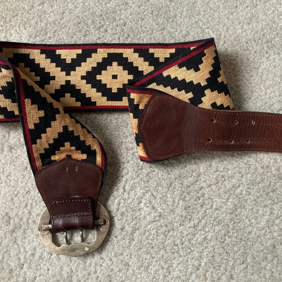 Women\'s Leather Woven Argentinian Polo Gaucho Belt Small from Buenos Aires main image 2